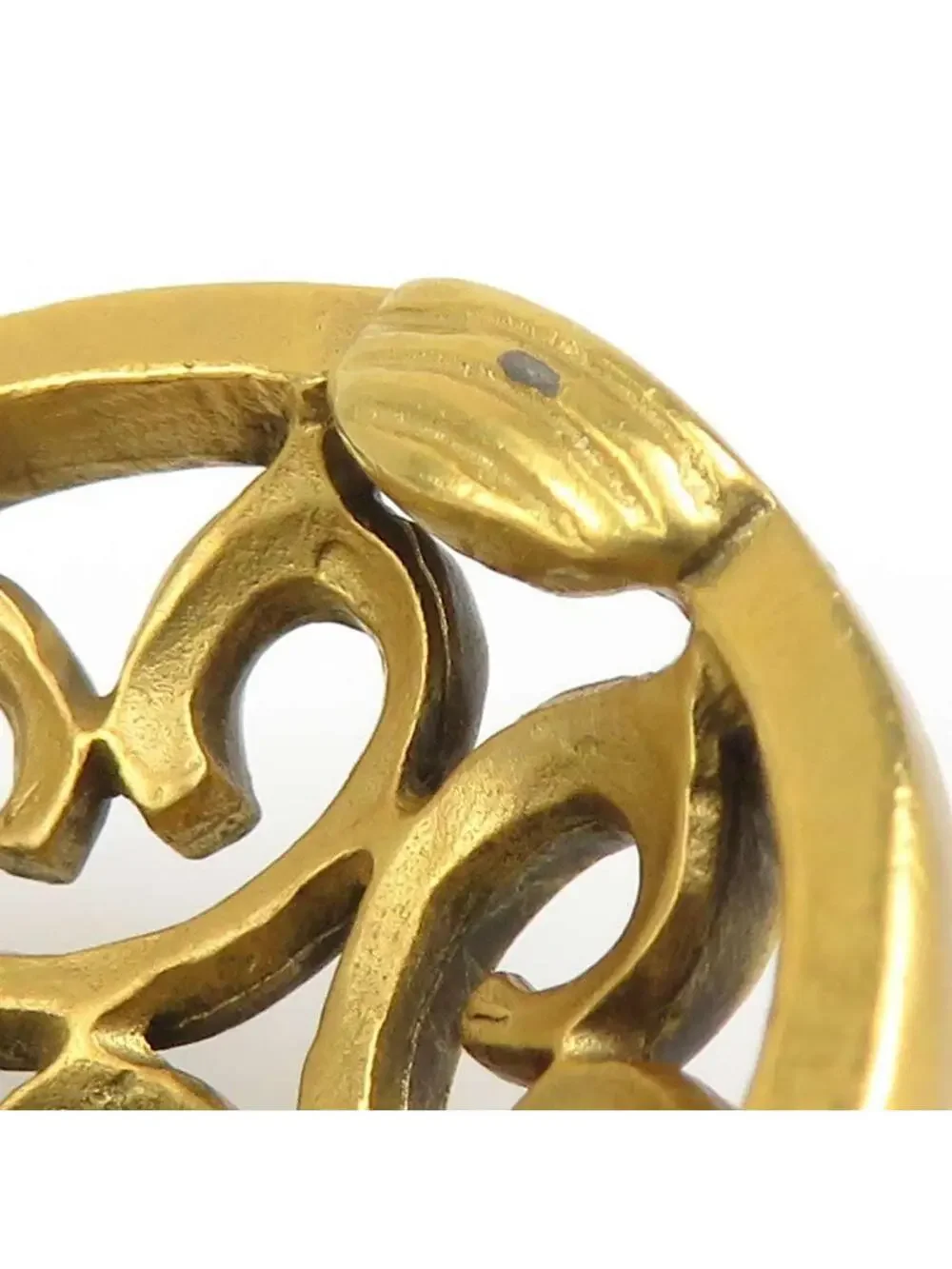 Auth Yves Saint Laurent Earrings Gold #303027Y12B